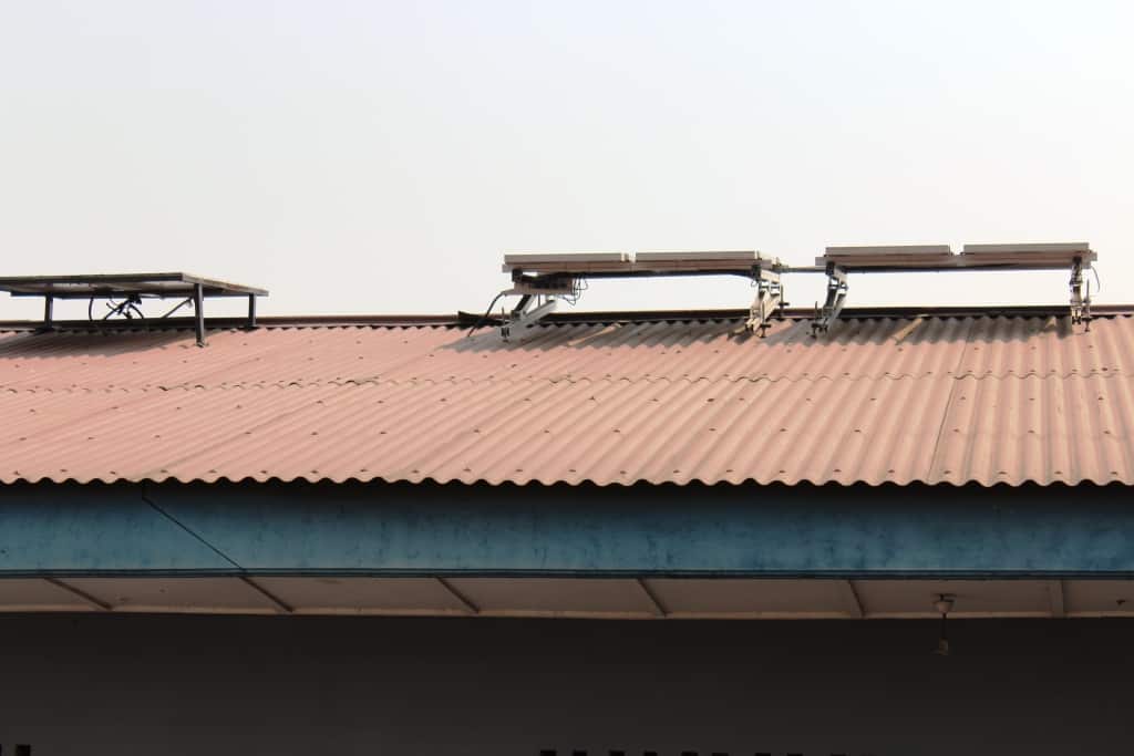 Un installation solaire sur un toit à Goma 