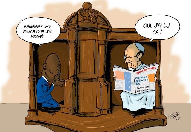 Visage fermé, le pape François reçoit le président Kabila
