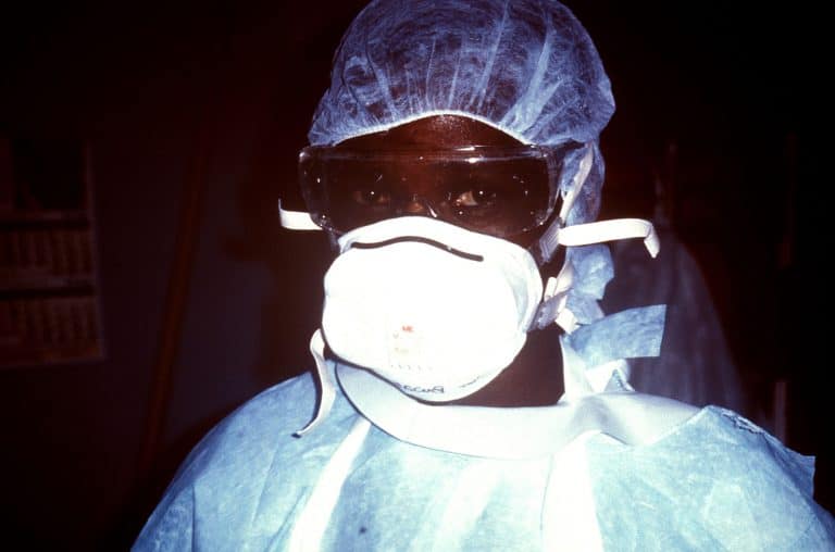 DRC nurse was prepared to enter the ebola vhf isolation ward