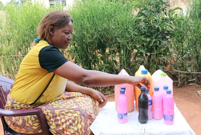 Hortense Ntumba, la vendeuse de désinfectants à Mbujimayi