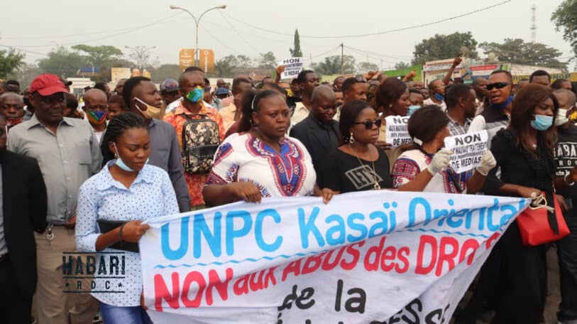 Mbujimayi : les journalistes dans la rue pour dire non aux agressions dont ils sont victimes